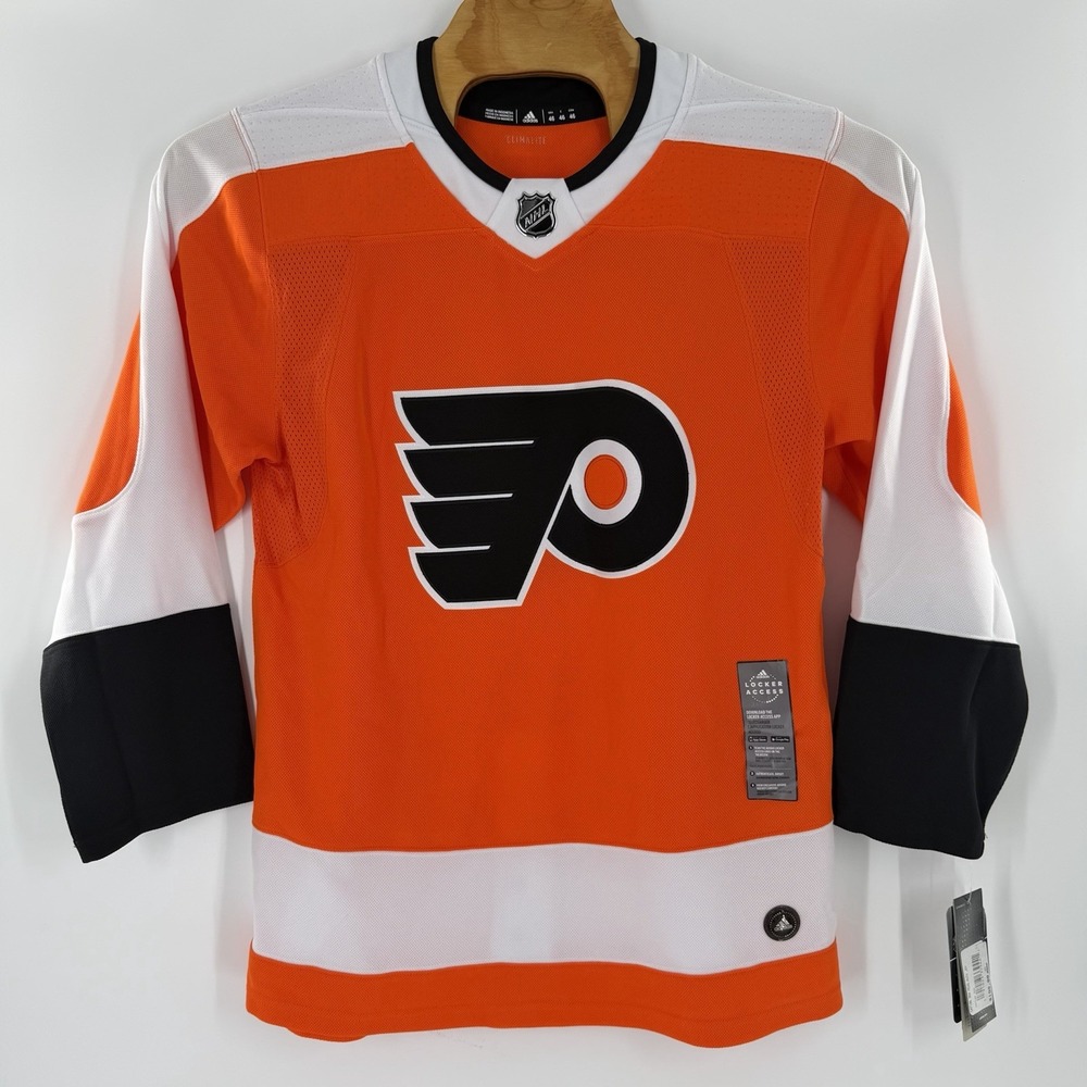 Adidas Philadelphia Flyers NHL Authentic Climalite Jersey Orange Mens 46 CA7106